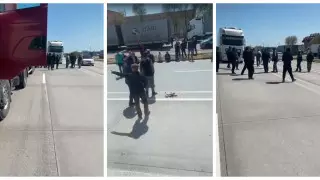 Полиция прокомментировала видео перекрытия трассы водителями большегрузов в Жамбылской области