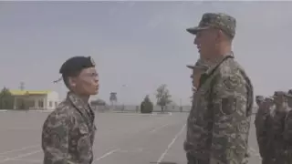 Самый высокий солдат в Казахстане готовится к службе