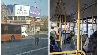 Разгуливающего по улице полураздетого мужчину с ножом засняли в центре Павлодара