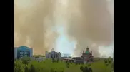 Город в дыму: в Павлодаре загорелся камыш в пойме Иртыша