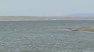 Бухтарминское водохранилище резко обмелело