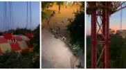 Отдыхающие застряли на большой высоте на аттракционе в Шымкенте