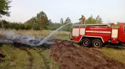 Вторые сутки горит лес в области Абай