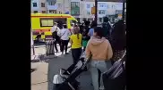 Автомобиль въехал в остановку в Петропавловске, три человека пострадали