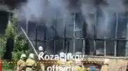 На территории киностудии "Казахфильм" произошел пожар