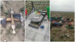 Неизвестные разгромили кладбище в Актюбинской области