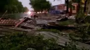 Ураган в Петропавловске повалил деревья и сорвал крыши