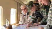 Токаев облетел на вертолете пострадавшие от пожаров территории в Абайской области