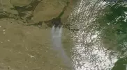 Пожар в области Абай: процесс возгорания показали из космоса