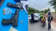 Курьера с пистолетом и патронами задержали в Алматы