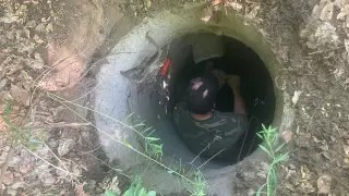 Провалившегося в пятиметровый колодец теленка спасли в Усть-Каменогорске