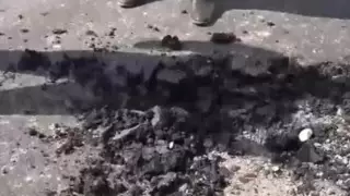 Меньше недели продержался новый асфальт в селе Жамбылской области