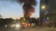 "Заброшка" горела в центре Шымкента