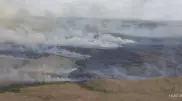 Пожар из степи перекинулся на Баянаульский нацпарк