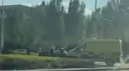 "Гармошку" из автомобилей собрал нарушивший ПДД водитель в Астане