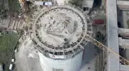 Строящаяся труба Петропавловской ТЭЦ-2 накренилась