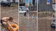 Видео с плавающим в луже жителем прокомментировал застройщик