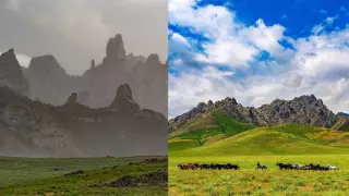 "Словно кадры из фильма о драконах". В сети появились завораживающие пейзажи Келиншектау