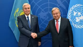 Токаев провел переговоры с генсеком ООН Антониу Гутерришем