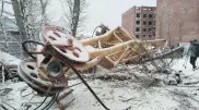 Башенный кран упал в Костанае: появились новые подробности