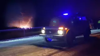 В Алматинской области бензовоз снес газовую трубу, превратив ее в огненный факел