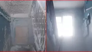 "Ледниковый период". Подъезд изнутри покрылся снегом в Степногорске