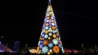 Главную елку зажгли в Астане