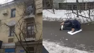 Ограждение упало с крыши на мужчину в Алматы