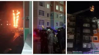 Обшивка жилого дома загорелась в Актау: жильцы самостоятельно покинули здание