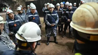 Депутаты спустились в шахту в Сатпаеве