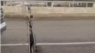 Один из мостов разошелся по швам в Алматы: видео