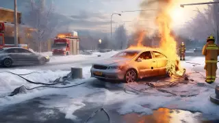 Названа самая частая причина возгорания авто на севере Казахстана