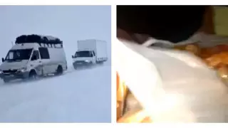 По 1300 тенге продавали хлеб застрявшим в метель на трассе