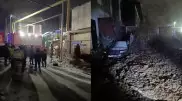 Появилось видео первых минут после схода оплывины в Алматы