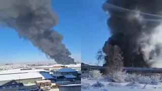 Крупный пожар сняли очевидцы в Алматы