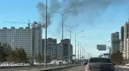 Клубы черного дыма заметили на левобережье Астаны