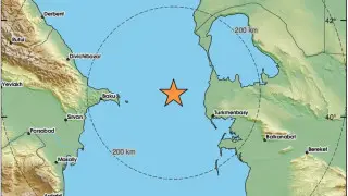 Землетрясение произошло в акватории Каспия