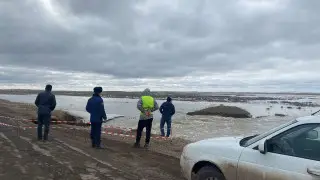 Талые воды топят дороги в области Улытау