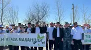 Акция "Таза Қазақстан" продолжается в районе Мақаншы области Абай