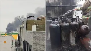 Черный дым напугал алматинцев: дом с газовыми баллонами загорелся за ВОАД