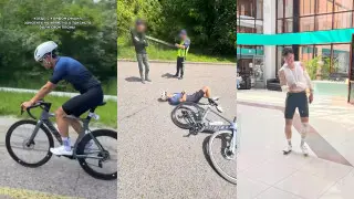 "Спускался с Медео на велосипеде". Алматинец рассказал о ДТП с таксистом