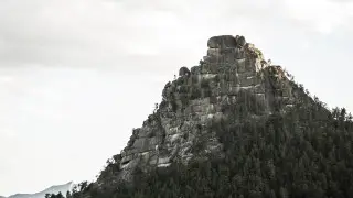 Турист не смог спуститься с самой высокой горы Бурабая