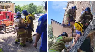 "Не смогла выйти и спрыгнула": в Степногорске спасатели сняли девушку с козырька подъезда
