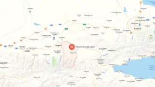 Землетрясение произошло на границе Казахстана и Кыргызстана