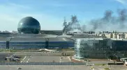 Клубы черного дыма заметили на левобережье Астаны