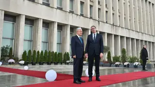 Появились ранее не опубликованные фото с визита Токаева в Сербию