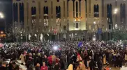 В городах Грузии начались протесты после решения властей о приостановке переговоров с ЕС