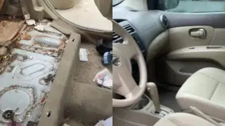 Блогер бросил себе вызов и очистил салон Nissan до заводского состояния. Видео