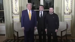 Макрон принял в Елисейском дворце Трампа и Зеленского