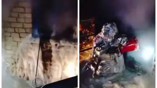 Огнеборцы потушили пожар на территории элеватора в Северо-Казахстанской области